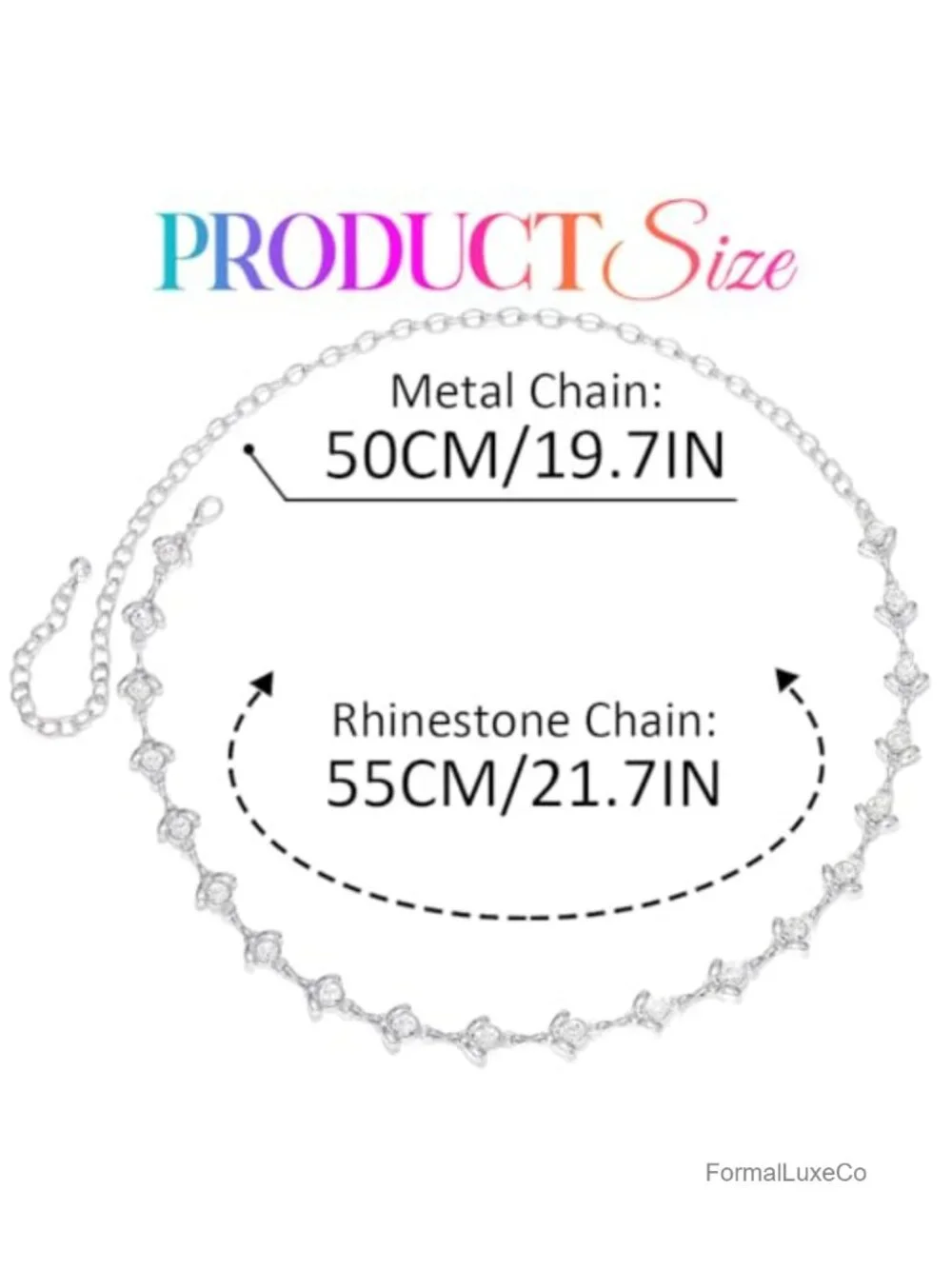 Rhinestone Waist Chain Belt Sparkly Adjustable Dress Belt Women Bling Jewelry